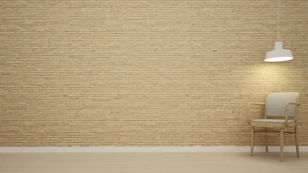 istock 3D interior rendering living space and wall decoration 861302342