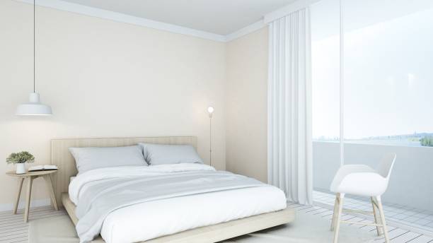 istock 3D Rendering corner interior bedroom space and view nature 861302842