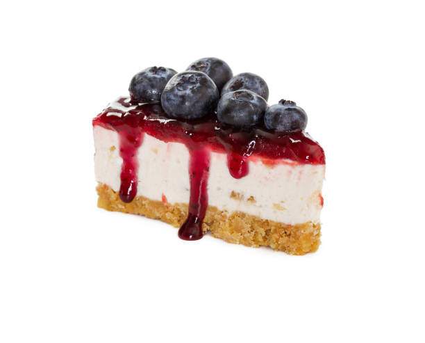 istock Piece of cheesecake with jam and fresh blueberries 861305724