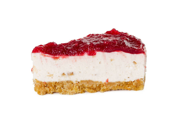 istock Piece of cheesecake with strawberry jam 861305744