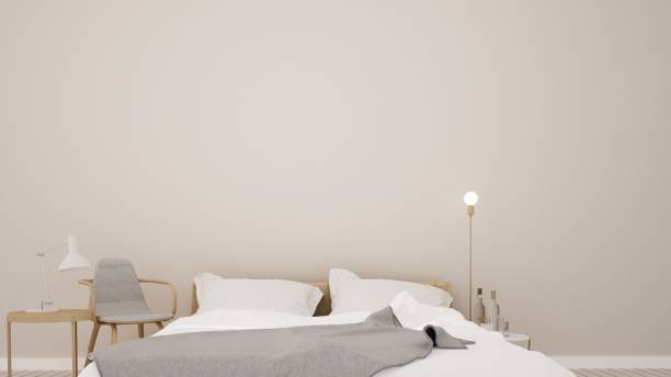 istock 3D interior rendering living space and wall decoration in hotel 861307174