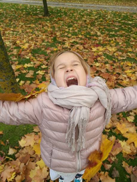 istock Funny Girl in autumn 861311136