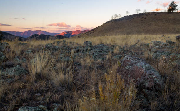 istock Early Morning Sun Hitting Mountain Peaks 861311208