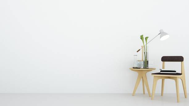 istock Interior living space in condominium and wall wood decoration - 3D Rendering 861313776