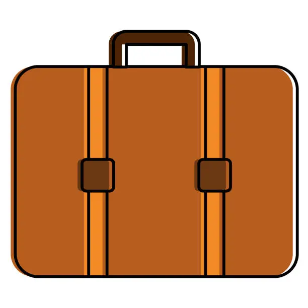 Vector illustration of suitcase travel isolated icon