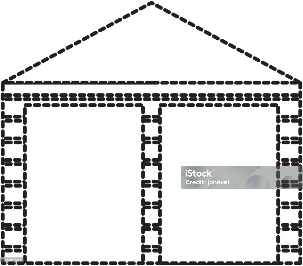 Empty Warehouse Vector Warehouse Building Exterior Commercial Empty Stock Illustration ...