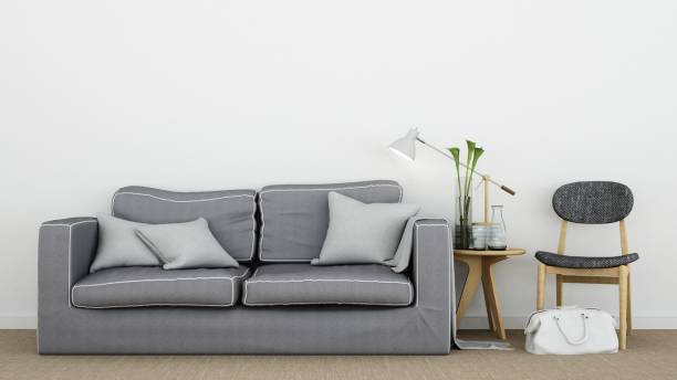 istock Interior living space in home and wall decoration minimal - 3D Rendering 861318694