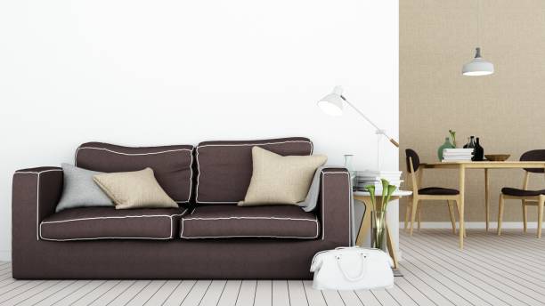 istock Relax space interior minimal and wall decoration empty in apartment- 3D rendering 861319538