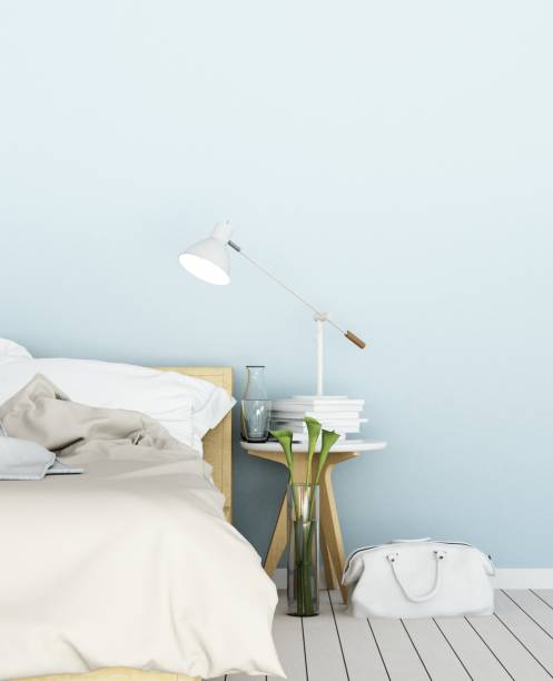 istock The 3D rendering Bedroom space interior minimal and wall decoration empty in hotel 861322686