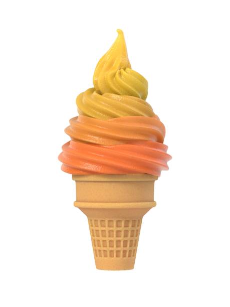 istock Colorful frozen yogurt icecream in waffle cone 861326466