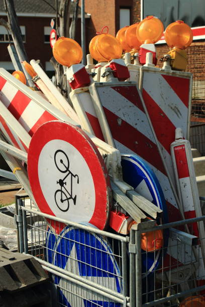 Lamps and signs in a basket