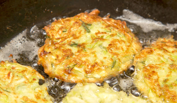 istock Fritters are fried in oil in a frying pan 861333504