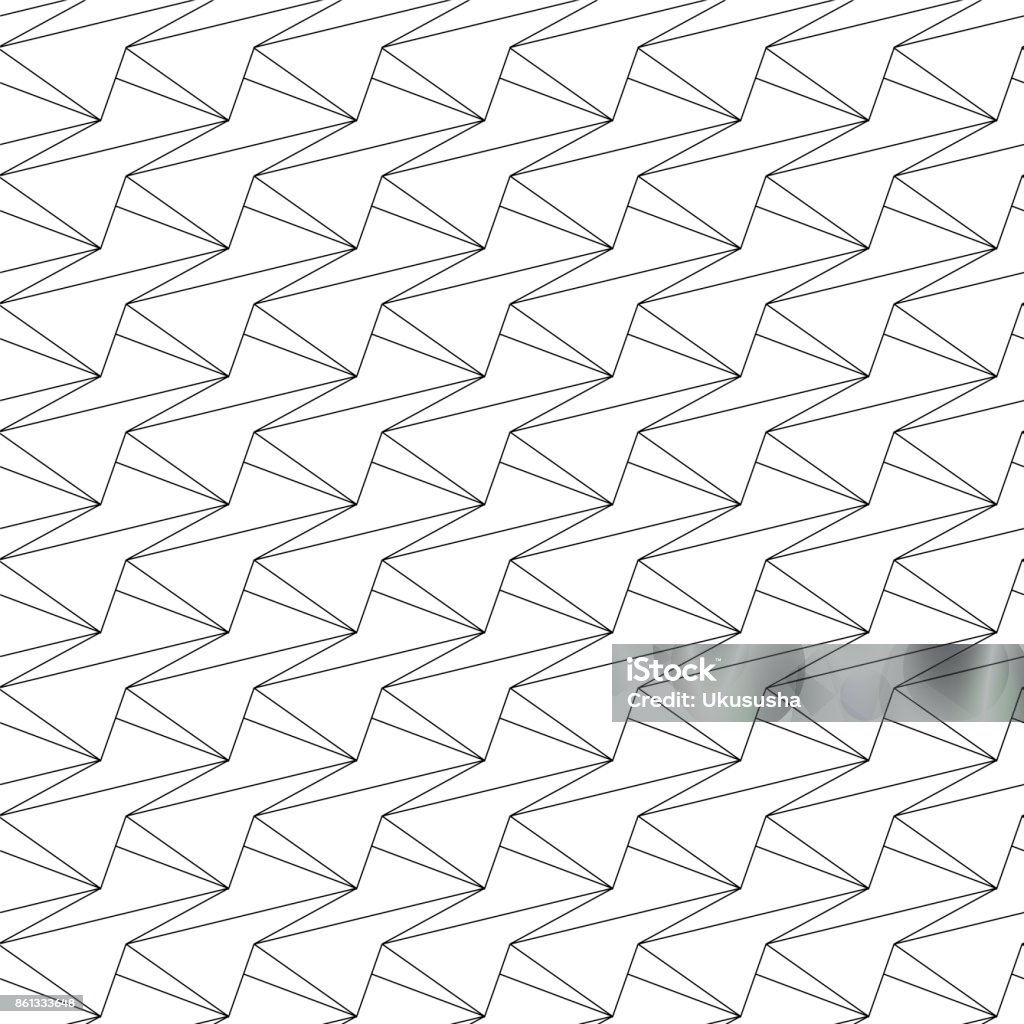 Vector Abstract Seamless Pattern Linear Background Stock Illustration ...