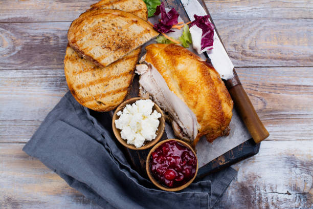 istock Homemade turkey leftover sandwich with cranberry sauce 861338586