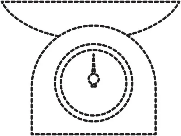 Vector illustration of kitchen scale measure balance food healthy