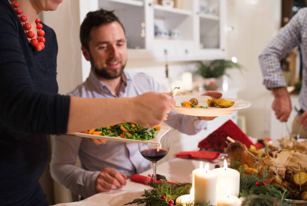 istock Beautiful couple celebrating Christmas. 861340860