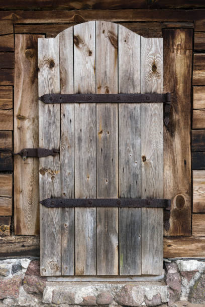 istock The old wooden door. Background 861342204