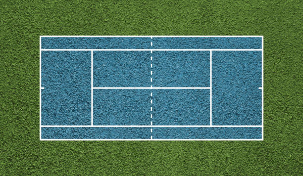 istock Tennis court. Top view field. Board background. 861345492