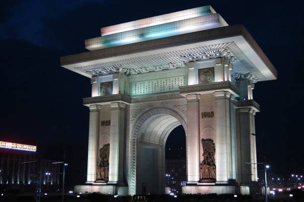 Arch of Triumph, Pyongyang stock photo