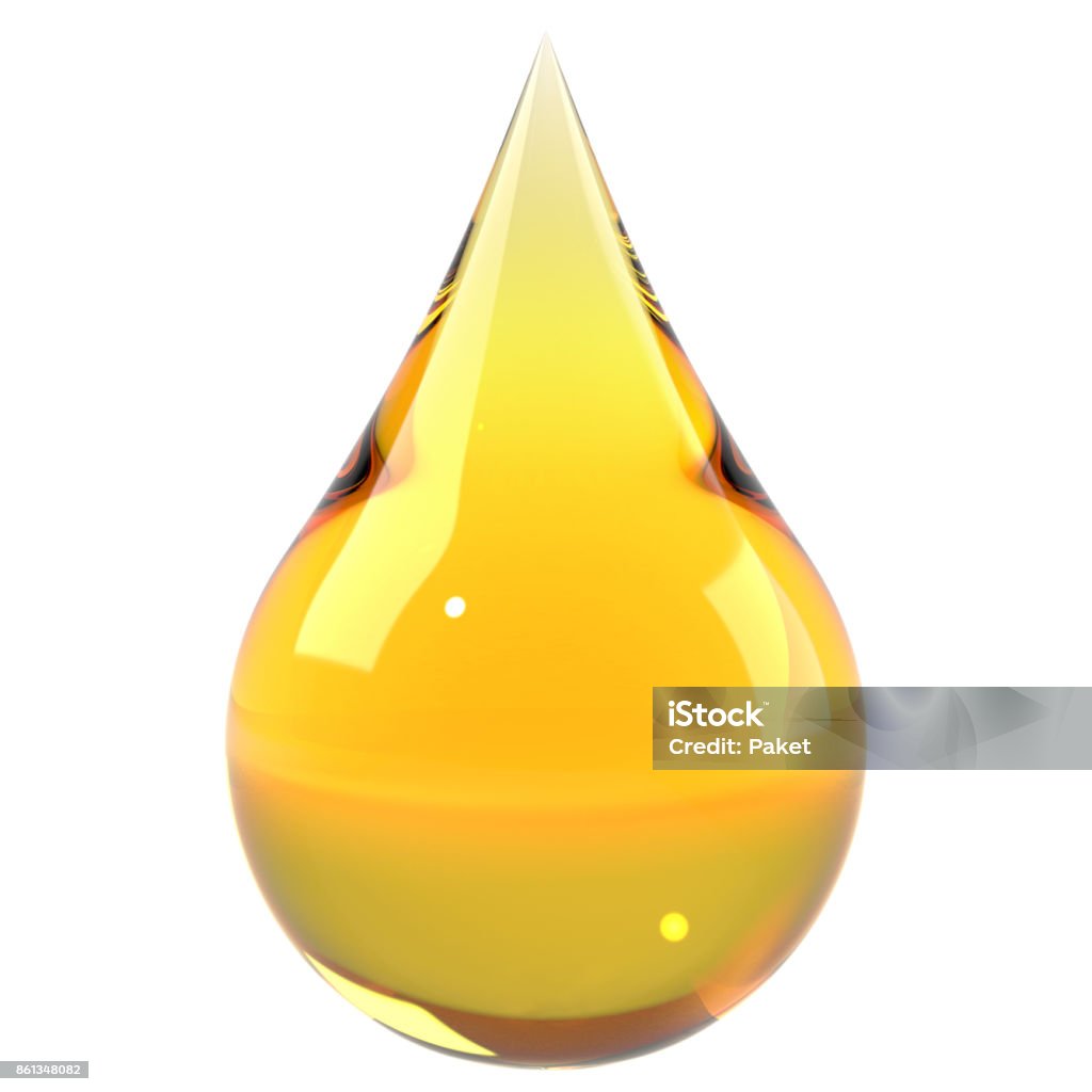 Oil drop isolated on white background Oil drop isolated on white background. Cooking oil, honey or petroleum machine oil. Graphic design element for poster, flyer, manual, packaging. 3D illustration Drop Stock Photo