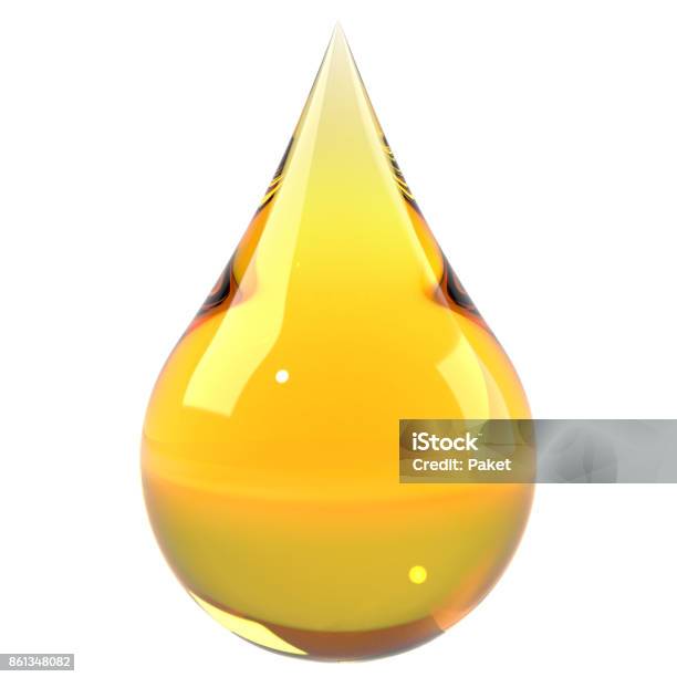 Oil Drop Isolated On White Background Stock Photo - Download Image Now - Drop, Gasoline, Cooking Oil