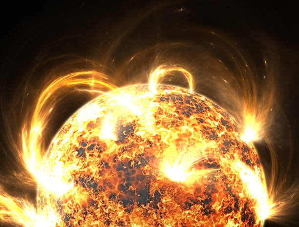 istock Extreme solar storm, solar flares 861348136