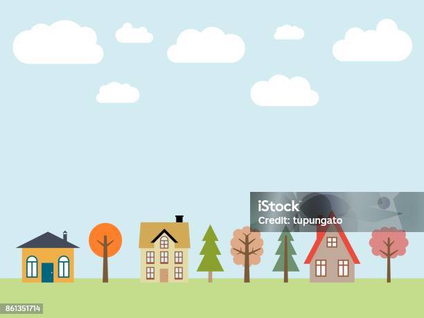 Small Town Stock Illustration - Download Image Now - Small Town, Icon,  Cartoon - iStock
