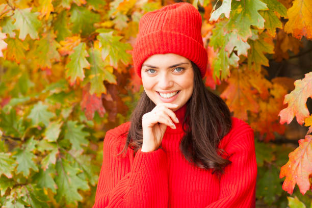 istock Young beautiful woman in the park. 861361110