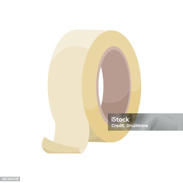 Repair Tool Illustration Stock Illustration - Download Image Now - Adhesive Tape, Rolled Up, Masking Tape