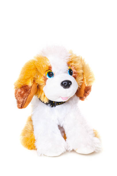 istock Cute toy dog on white background 861377236