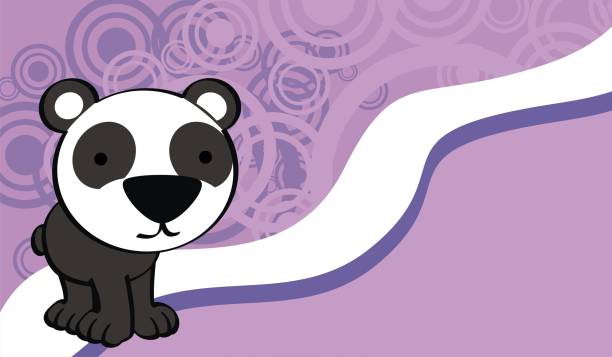귀여운 아기 팬더 곰 만화 배경 - teddy panda bear stock illustrations