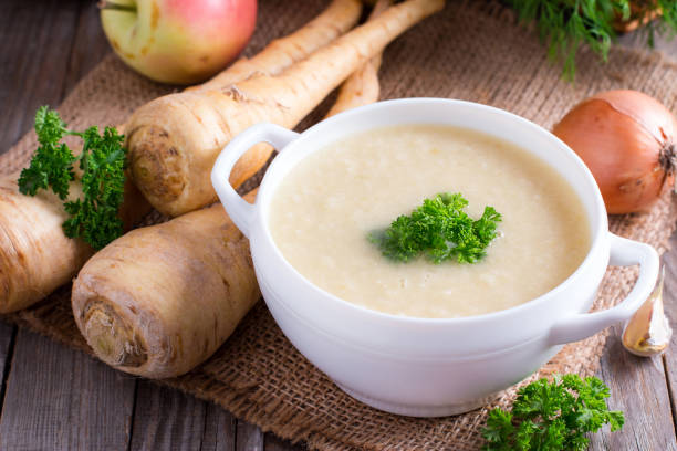 Baby cream vegetable soup Baby cream vegetable soup Chowder stock pictures, royalty-free photos & images