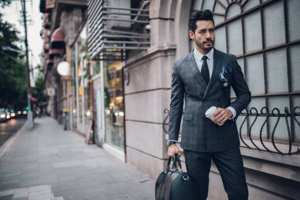 istock Elegant businessman downtown 861402202
