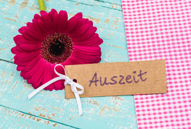 istock Gift card for relaxation with beautiful flower 861405356
