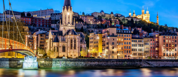 istock Famous view of Lyon with Saone river 861408166