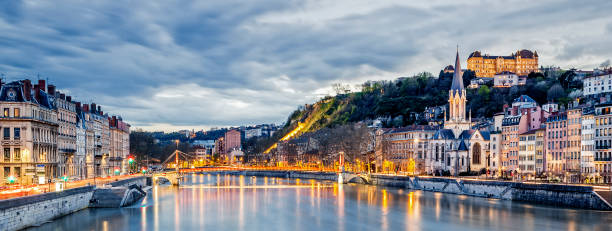 istock Saone river in Lyon city at evening 861408196