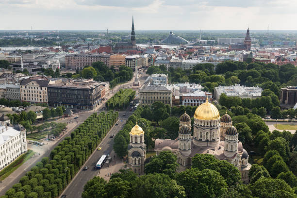 istock View on the central part of Riga 861415250