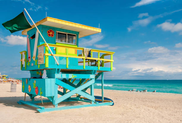 istock Lifeguard Tower in South Beach, Miami Beach, Florida 861421636