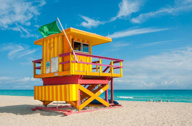 istock Lifeguard Tower in South Beach, Miami Beach, Florida 861421660