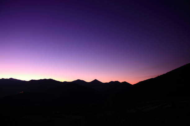 istock sunset with purple sky in the French Pyrenees 861421994