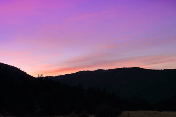 istock sunset with purple sky in the French Pyrenees 861424852
