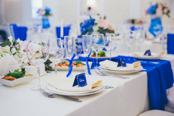 istock Beautiful wedding table for bride and groom 861435112