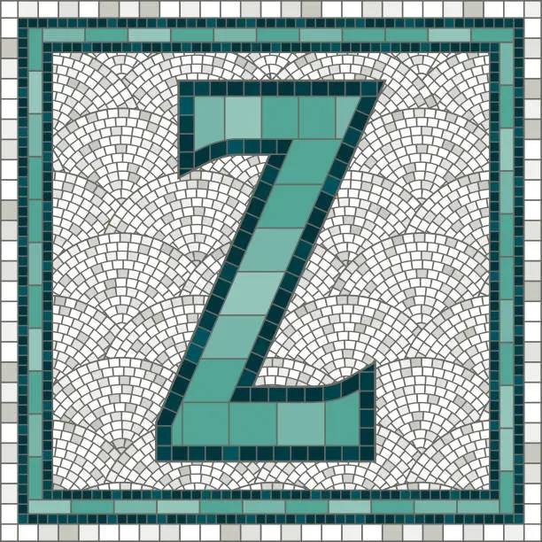 Vector illustration of Elegant Vintage Tile Mosaic Design