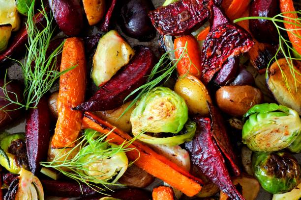 istock Full background of roasted autumn vegetables 861445166