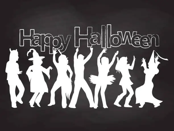 Vector illustration of Dancing Till Dawn Halloween