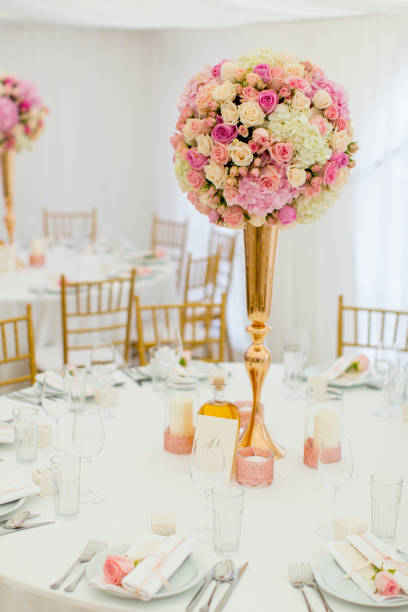 istock Luxury wedding decoration of the table 861463666