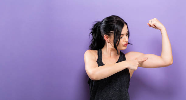 istock Powerful young fit woman 861467594