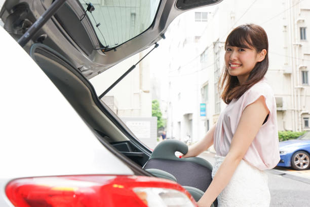 istock Woman having a child seat 861468242