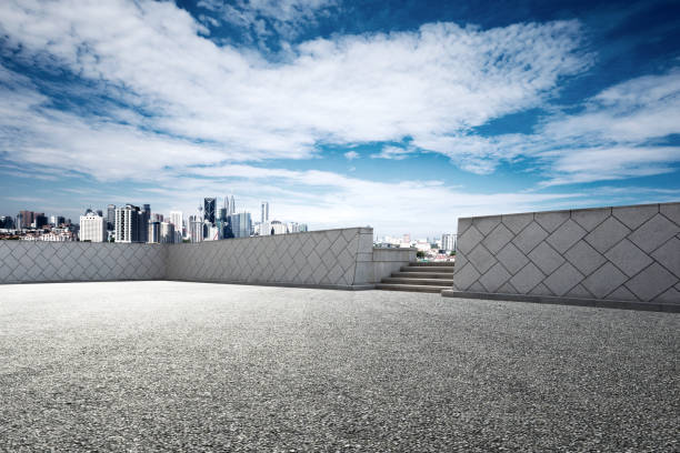 istock empty asphalt road with cityscape of modern city 861468606
