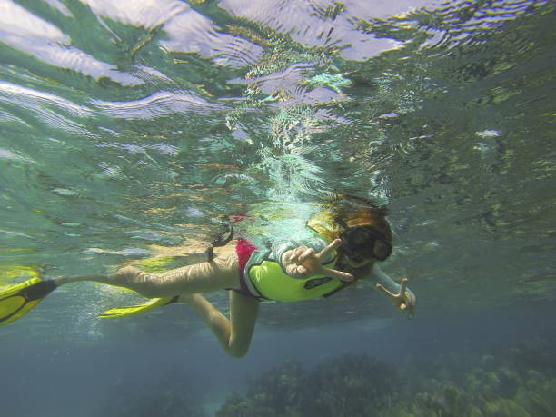 istock Woman snorkeling. 861473978